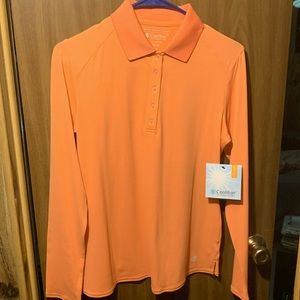 COOLIBAR Shirt Womens Small Pace Polo Long Sleeve Fitness T-Shirt UPF 50+ Top